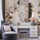 Trueliving White Drawer Dresser Table H 71 x W 23 x D 15